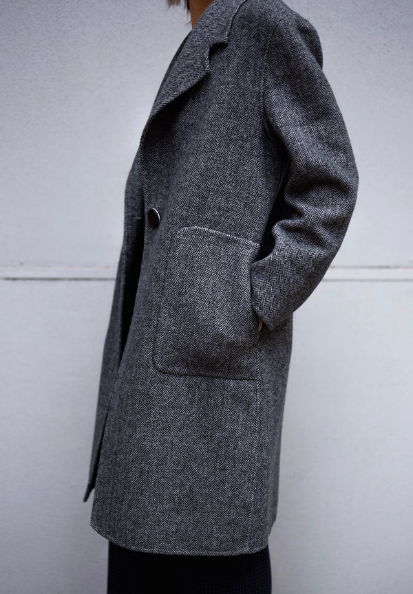 Dark Grey Blazer Coat