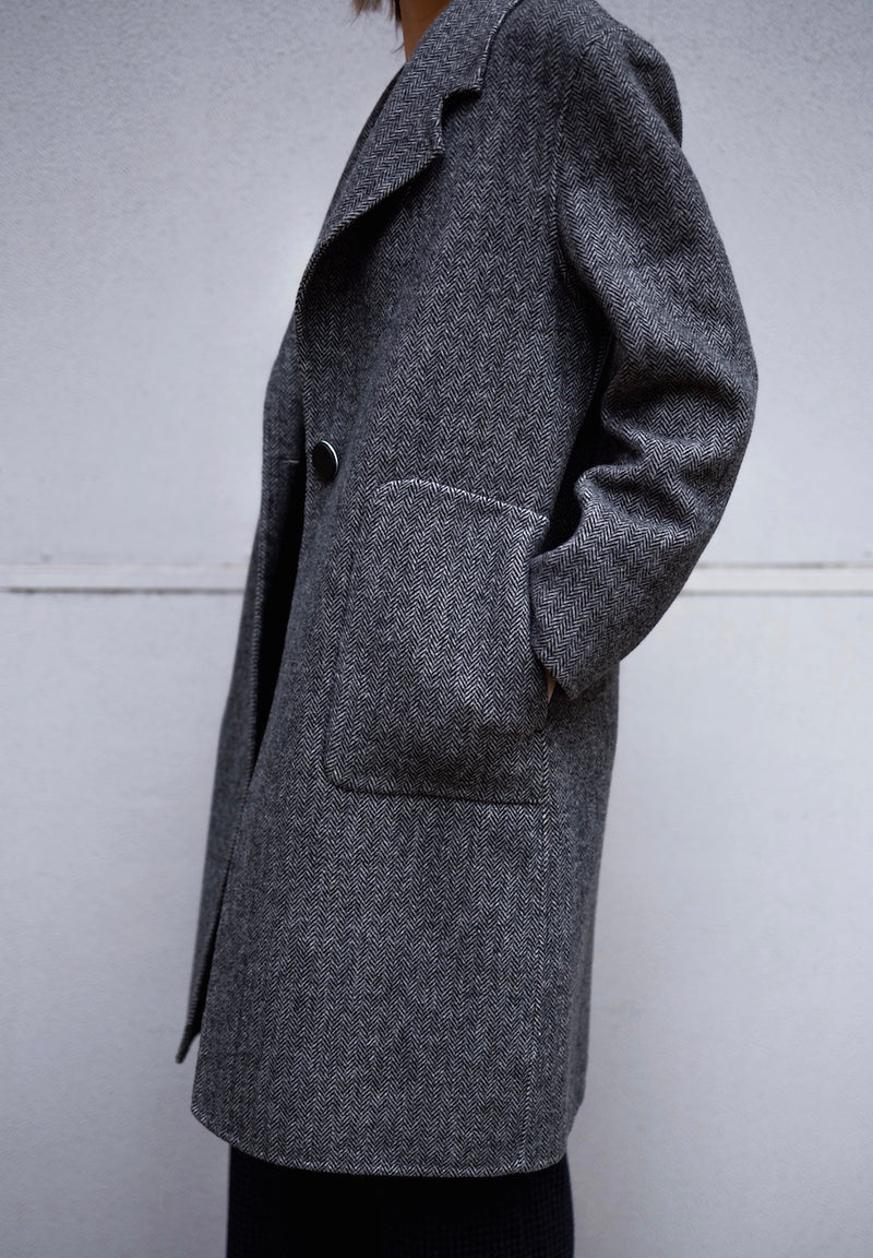 Dark Grey Blazer Coat