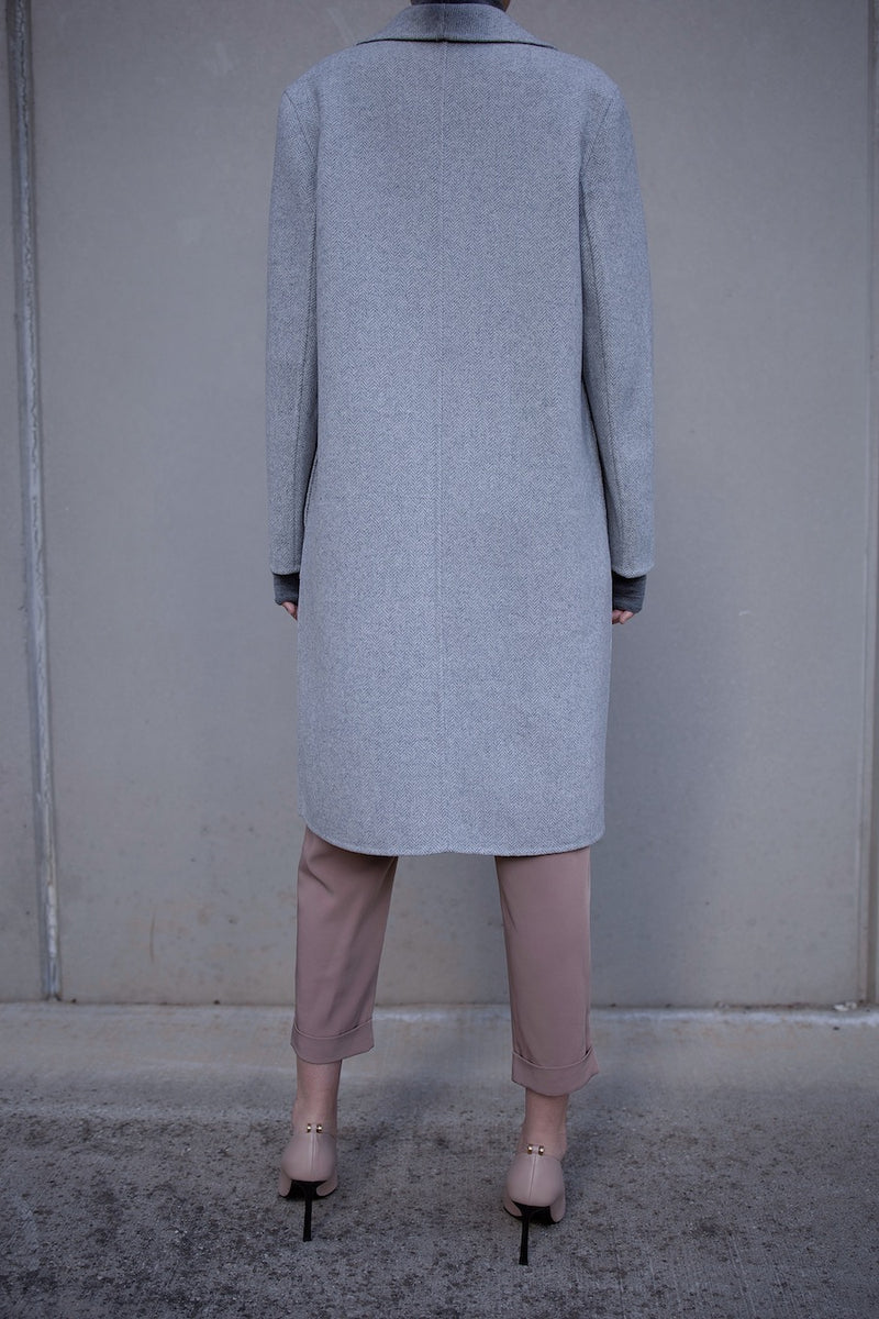 Ice Grey Blazer Coat