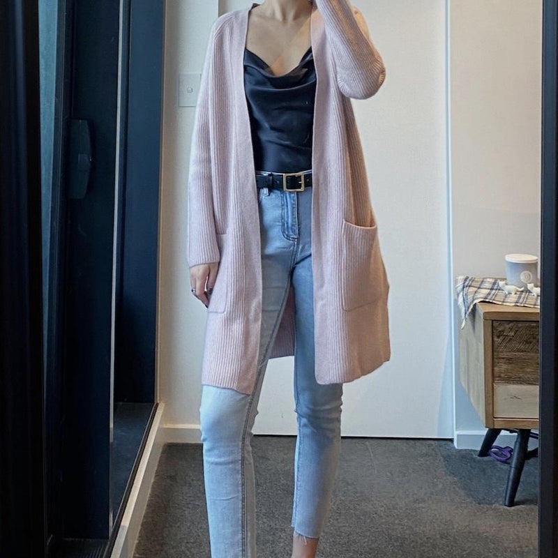 Cashmere long cardigan