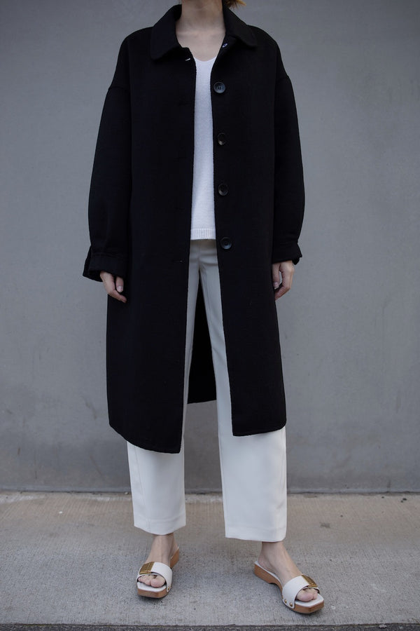 Black Collar Long Coat