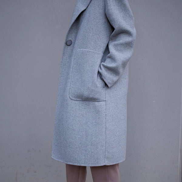 Ice Grey Blazer Coat