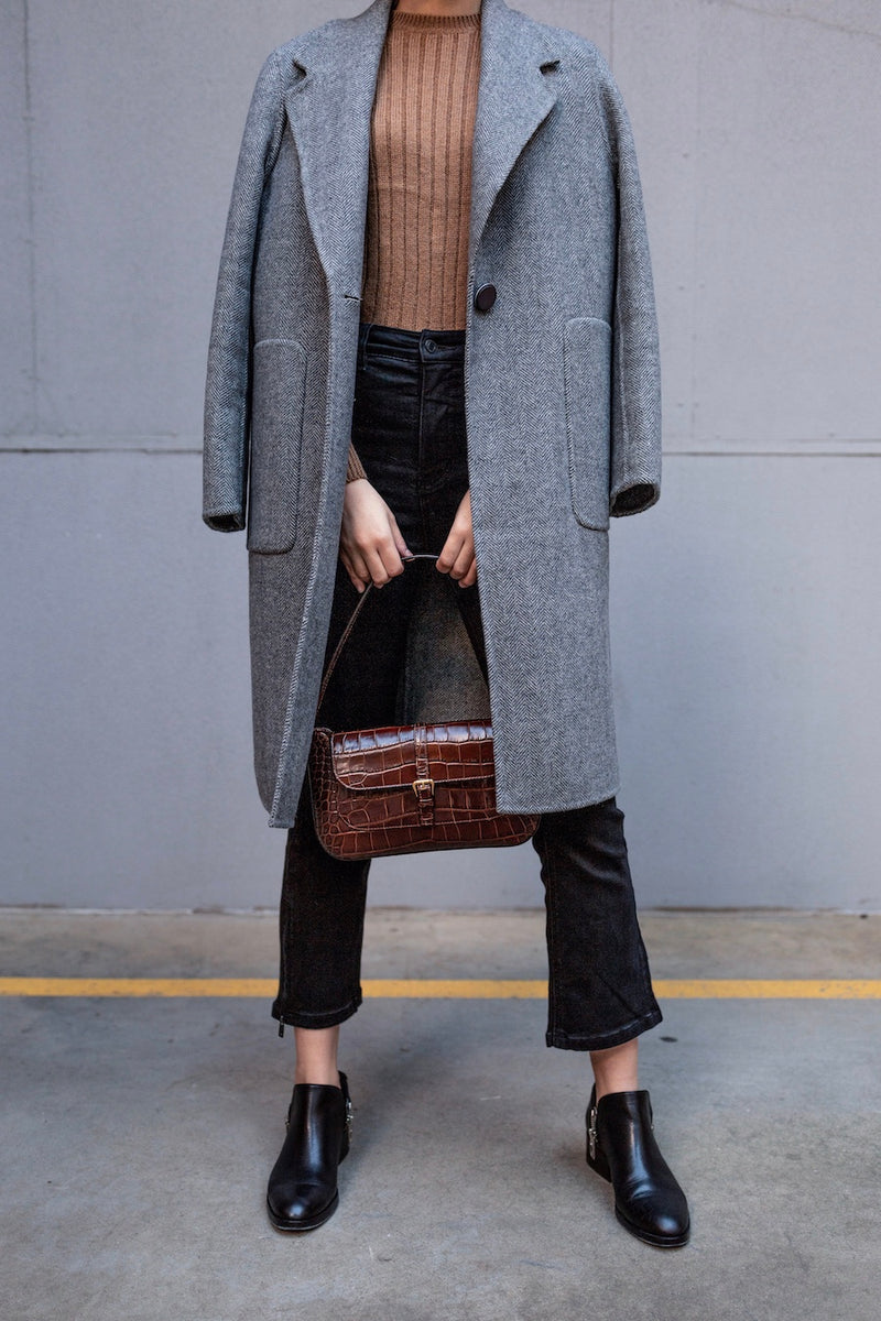 Light Grey Blazer Coat