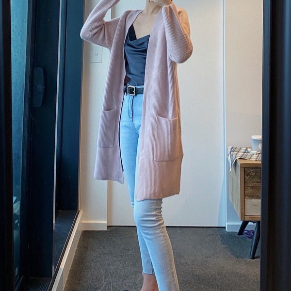 Cashmere long cardigan