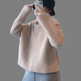 Oversize cashmere sweater beige