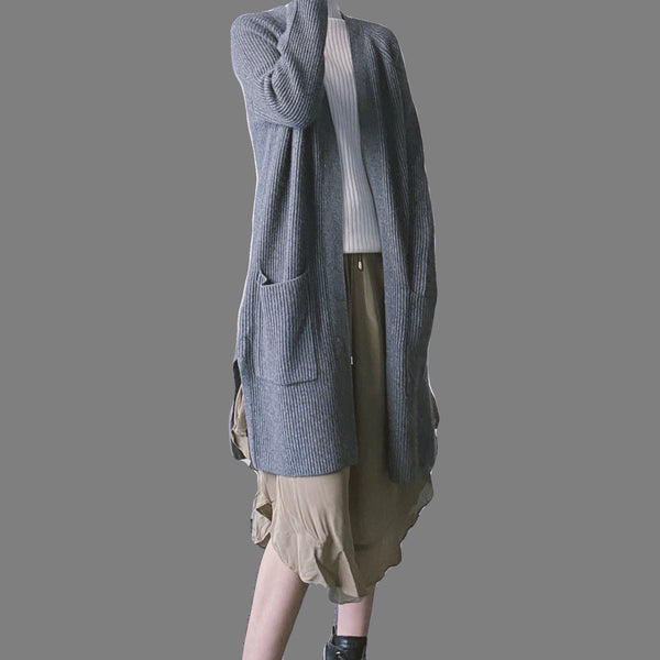 Cashmere long cardigan