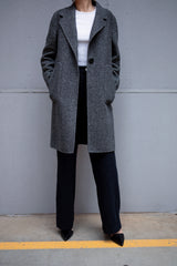 Dark Grey Blazer Coat